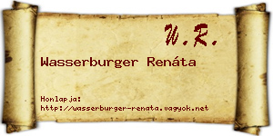Wasserburger Renáta névjegykártya
