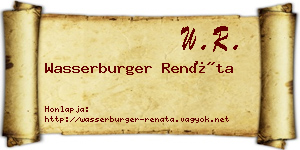 Wasserburger Renáta névjegykártya